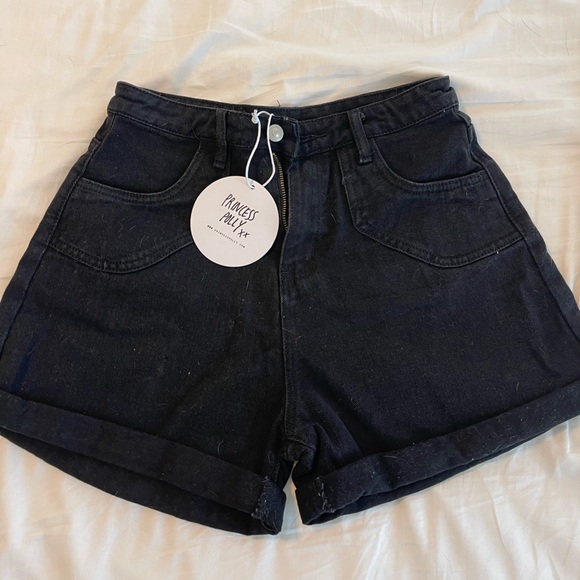 Princess Polly Pants - Black Denim Princess Polly Short- Never worn, brand new!!!